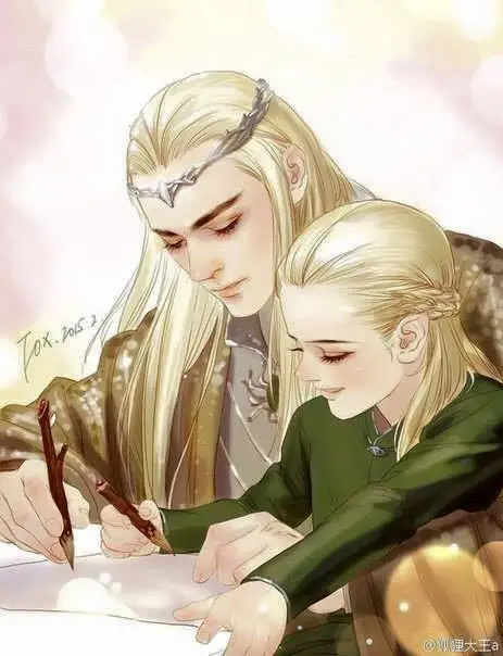 Thranduil and little Legolas